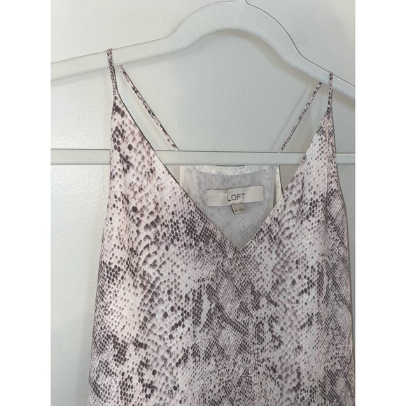 Loft xs cute lightweight airy snakeskin tank blouse 0008 - Picture 7 of 8